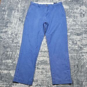 Polo Ralph Lauren Chino Pants Men 33x32 Blue Stretch Classic Fit Stretch Cotton